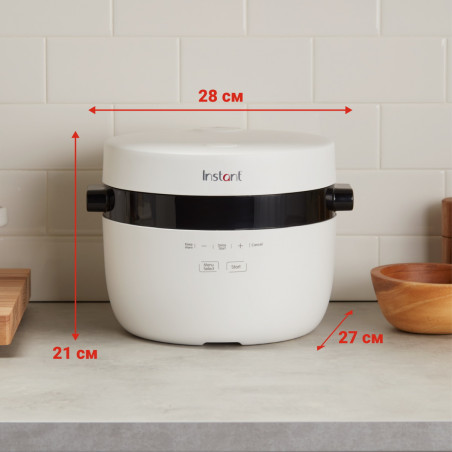 Στιγμιαία κατσαρόλα ρυζιού 12 140-5021-01-EU, 600W, 2,8 l, 6 προγράμματα, CarbReduce, χωρίς BPA/PFOA/PTFE, Λευκό