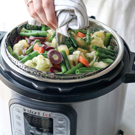 Μίνι χύτρα ταχύτητας Instant Pot Duo 110004501, 700W, 3L, 11 προγράμματα, 7 λειτουργίες, λειτουργία "Set and Forget", ανοξείδωτο ατσάλι, ασημί