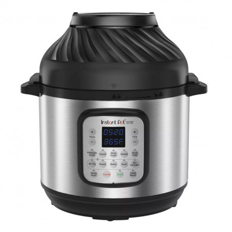 Instant Pot Duo Crisp + Φριτέζα αέρος 140004201, 1500 W, 8 L, 11 προγράμματα, καλάθι φριτέζας αέρος, EvenCrisp, Inox