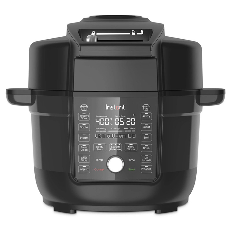 Instant Pot Duo Crisp Ultimate καπάκι 140005901, 1500W, 6.2L, 11 προγράμματα, Ultimate καπάκι καλαθιού, EvenCrisp, Μαύρο