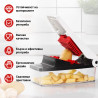 Πρέσα πολλαπλών χρήσεων Izibizi PS-331A, 1,2 l, 2 λεπίδες, Ανοξείδωτο ατσάλι, Λαστιχένια πόδια, χωρίς BPA, Λευκό/Μαύρο