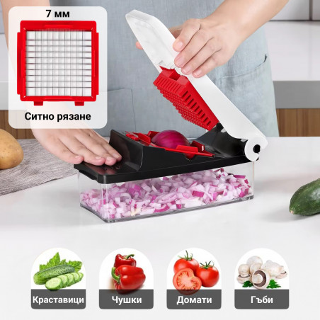 Πρέσα πολλαπλών χρήσεων Izibizi PS-331A, 1,2 l, 2 λεπίδες, Ανοξείδωτο ατσάλι, Λαστιχένια πόδια, χωρίς BPA, Λευκό/Μαύρο