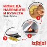 Πρέσα πολλαπλών χρήσεων Izibizi PS-331A, 1,2 l, 2 λεπίδες, Ανοξείδωτο ατσάλι, Λαστιχένια πόδια, χωρίς BPA, Λευκό/Μαύρο