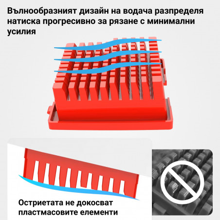Πρέσα πολλαπλών χρήσεων Izibizi PS-331A, 1,2 l, 2 λεπίδες, Ανοξείδωτο ατσάλι, Λαστιχένια πόδια, χωρίς BPA, Λευκό/Μαύρο