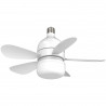 Ανεμιστήρας οροφής Kumtel KTF-201, 12W, 6500K/3500K, E27, LED, 3 λειτουργίες, 4 ταχύτητες, Τηλεχειριστήριο, Λευκό