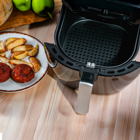 Φριτέζα αέρος Oliver Voltz OV51980F, 1800W, 7.7 λίτρα, 8 προγράμματα, Χρονόμετρο, Μαύρο