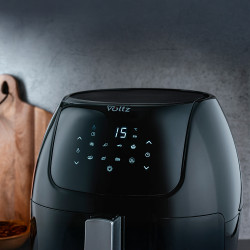 Φριτέζα αέρος Oliver Voltz OV51980F, 1800W, 7.7 λίτρα, 8 προγράμματα, Χρονόμετρο, Μαύρο