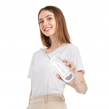Oclean W10 Lite Οδοντιατρικό ντους, 3 λειτουργίες, 2 ακροφύσια, 1200 παλμοί ανά λεπτό, έως 140 PSI, USB-C, Λευκό