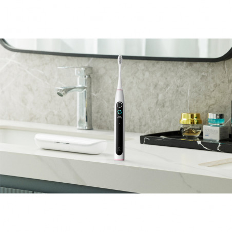 Ηλεκτρική οδοντόβουρτσα Oclean X Lite, 72000 στροφές ανά λεπτό, 5 λειτουργίες, Smart, Οθόνη αφής, Αυτονομία έως 40 ημέρες, Αναφορά καθαρισμένων περιοχών, Γκρι ανοιχτό χρώμα
