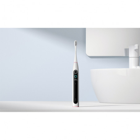 Ηλεκτρική οδοντόβουρτσα Oclean X Lite, 72000 στροφές ανά λεπτό, 5 λειτουργίες, Smart, Οθόνη αφής, Αυτονομία έως 40 ημέρες, Αναφορά καθαρισμένων περιοχών, Γκρι ανοιχτό χρώμα