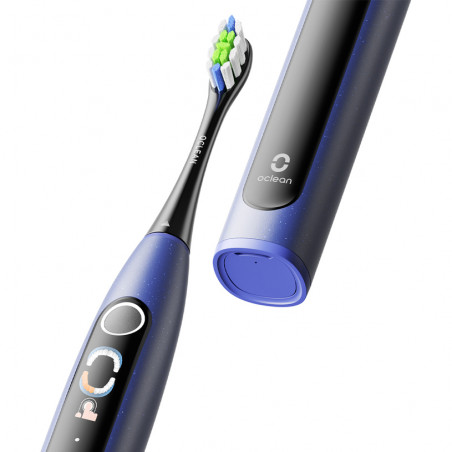 Ηλεκτρική οδοντόβουρτσα Oclean X Lite, 72000 στροφές ανά λεπτό, 5 λειτουργίες, Smart, Οθόνη αφής, Αυτονομία έως 40 ημέρες, Αναφορά καθαρισμένων περιοχών, Σκούρο μπλε