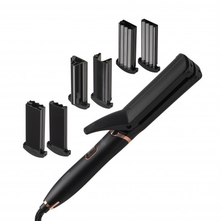 Σετ styling 5σε1 Adler AD 2028, 1200W, Κεραμική επίστρωση, περιστρεφόμενο καλώδιο 360 μοιρών, Μαύρο