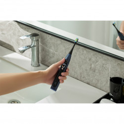 Ηλεκτρική οδοντόβουρτσα Oclean X Lite Set, 72000 στροφές ανά λεπτό, 5 λειτουργίες, Smart, Οθόνη αφής, Αυτονομία έως 40 ημέρες, Αναφορά καθαρισμένων περιοχών, +Θήκη, Σκούρο μπλε