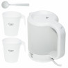 Ηλεκτρικός βραστήρας Adler AD 1381, 900W, 0.5 l, 2 φλιτζάνια και κουτάλα, Επίπεδο θερμαντικό στοιχείο, Προστασία υπερθέρμανσης, Λευκό