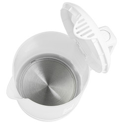 Ηλεκτρικός βραστήρας Adler AD 1381, 900W, 0.5 l, 2 φλιτζάνια και κουτάλα, Επίπεδο θερμαντικό στοιχείο, Προστασία υπερθέρμανσης, Λευκό