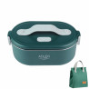 Ηλεκτρικό κουτί φαγητού Adler AD 4522, 45W, 0.8 l, Μέχρι 70C, Δοχείο από ανοξείδωτο ατσάλι, Θερμοσακούλα, Πράσινο