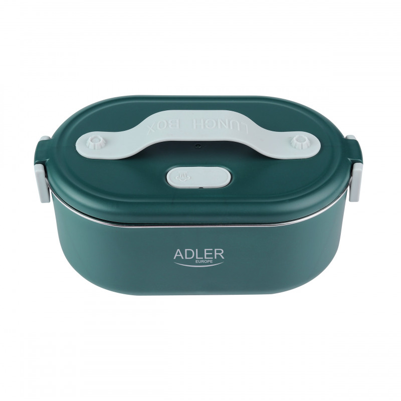 Ηλεκτρικό κουτί φαγητού Adler AD 4522, 45W, 0.8 l, Μέχρι 70C, Δοχείο από ανοξείδωτο ατσάλι, Θερμοσακούλα, Πράσινο