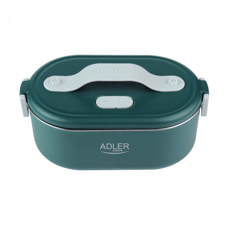 Ηλεκτρικό κουτί φαγητού Adler AD 4522, 45W, 0.8 l, Μέχρι 70C, Δοχείο από ανοξείδωτο ατσάλι, Θερμοσακούλα, Πράσινο