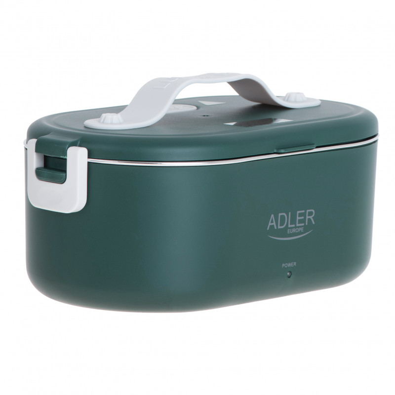 Ηλεκτρικό κουτί φαγητού Adler AD 4522, 45W, 0.8 l, Μέχρι 70C, Δοχείο από ανοξείδωτο ατσάλι, Θερμοσακούλα, Πράσινο