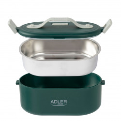 Ηλεκτρικό κουτί φαγητού Adler AD 4522, 45W, 0.8 l, Μέχρι 70C, Δοχείο από ανοξείδωτο ατσάλι, Θερμοσακούλα, Πράσινο