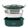 Ηλεκτρικό κουτί φαγητού Adler AD 4522, 45W, 0.8 l, Μέχρι 70C, Δοχείο από ανοξείδωτο ατσάλι, Θερμοσακούλα, Πράσινο