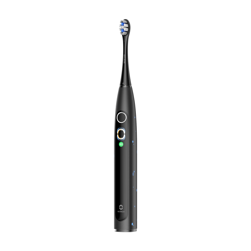 Παιδική ηλεκτρική οδοντόβουρτσα Oclean X Kids Set, 2.5W, 72000 rpm, 5 λειτουργίες, Χρονοδιακόπτης, Αυτονομία έως 40 ημέρες, Oclean OS, Τύπος C, Θήκη, Μαύρο