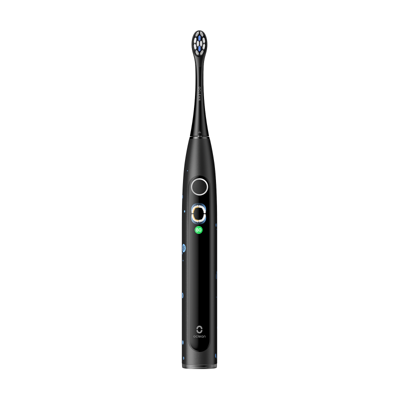 Παιδική ηλεκτρική οδοντόβουρτσα Oclean X Kids Set, 2.5W, 72000 rpm, 5 λειτουργίες, Χρονοδιακόπτης, Αυτονομία έως 40 ημέρες, Oclean OS, Τύπος C, Θήκη, Μαύρο
