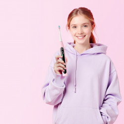 Παιδική ηλεκτρική οδοντόβουρτσα Oclean X Kids Set, 2.5W, 72000 rpm, 5 λειτουργίες, Χρονοδιακόπτης, Αυτονομία έως 40 ημέρες, Oclean OS, Τύπος C, Θήκη, Ροζ