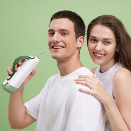 Οδοντιατρικό ντους Oclean W10, 5 λειτουργίες, 2 ακροφύσια, 200 ml, 1400 παλμοί ανά λεπτό, IPX7, USB-C, πράσινο