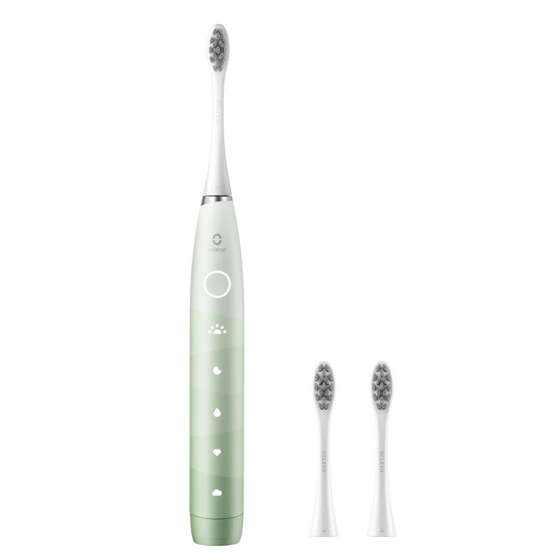 Ηλεκτρική οδοντόβουρτσα Oclean Flow S, 1.85W, 76000 rpm, 5 λειτουργίες, Χρονοδιακόπτης, Αυτονομία έως 180 ημέρες, Τύπος-C, Αντιβακτηριακή επιφάνεια, Πράσινο