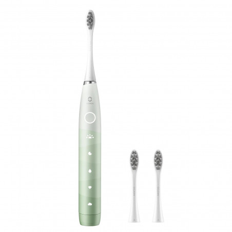 Ηλεκτρική οδοντόβουρτσα Oclean Flow S, 1.85W, 76000 rpm, 5 λειτουργίες, Χρονοδιακόπτης, Αυτονομία έως 180 ημέρες, Τύπος-C, Αντιβακτηριακή επιφάνεια, Πράσινο