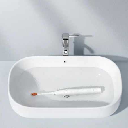 Ηλεκτρική οδοντόβουρτσα Oclean Flow S, 1.85W, 76000 rpm, 5 λειτουργίες, Χρονοδιακόπτης, Αυτονομία έως 180 ημέρες, Τύπος-C, Αντιβακτηριακή επιφάνεια, Λευκό