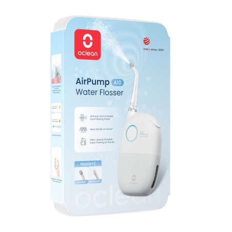 Oclean AirPump A10, 3 λειτουργίες, 2 ακροφύσια, αυτονομία 40 ημερών, IPX7, USB-C, γκρι