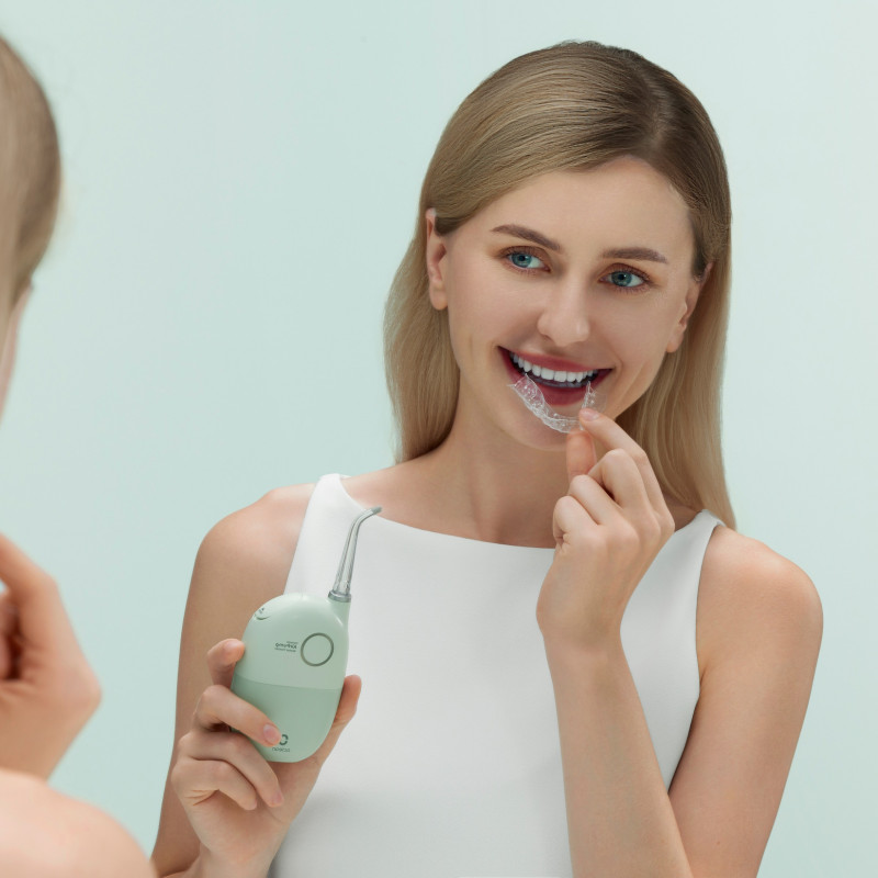 Oclean AirPump A10, 3 λειτουργίες, 2 ακροφύσια, αυτονομία 40 ημερών, IPX7, USB-C, πράσινο