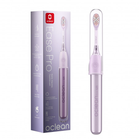 Ηλεκτρική οδοντόβουρτσα Oclean X Ease Pro, 2.5W, 72000 στροφές ανά λεπτό, 5 λειτουργίες, χρονοδιακόπτης, αυτονομία 90 ημερών, Type-C, 45 dB, μωβ