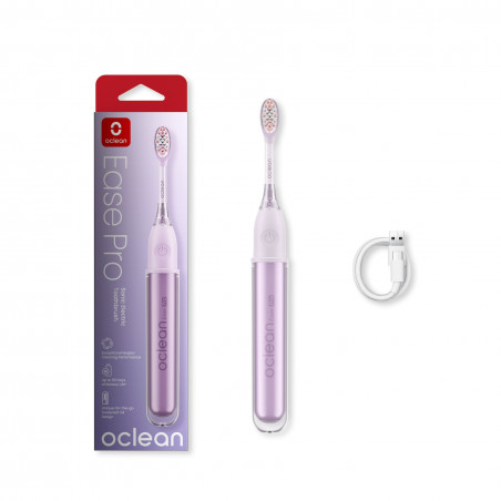 Ηλεκτρική οδοντόβουρτσα Oclean X Ease Pro, 2.5W, 72000 στροφές ανά λεπτό, 5 λειτουργίες, χρονοδιακόπτης, αυτονομία 90 ημερών, Type-C, 45 dB, μωβ