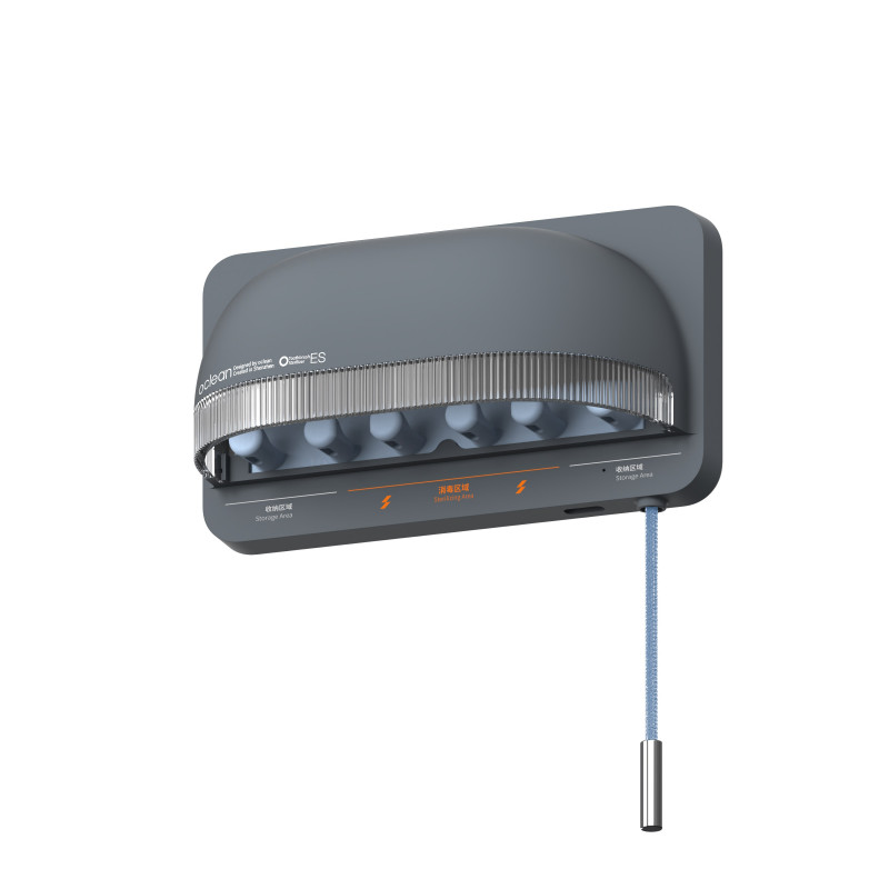 Αποστειρωτής οδοντόβουρτσας Oclean S1, 0,7W, Αυτόματη λειτουργία, 1000 mAh, 99,9% απόδοση, Αυτονομία 20 ημέρες, USB-C, Γκρι