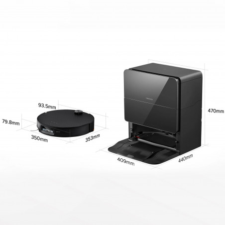 Ρομποτική ηλεκτρική σκούπα με AI Roborock Saros 10, 65W, 22000 Pa, 270 ml, SMART, Στεγνός και υγρός καθαρισμός, LiDAR, StarSight, 180 λεπτά αυτονομίας, Μαύρο