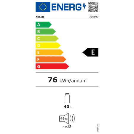 Τσάντα ψυγείου Adler AD 8090, 40 l, 58 W, 12/220/240V, Κλιματική κλάση N, Ειδική μόνωση C5H10, Γκρι
