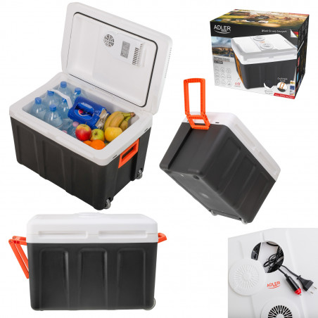 Τσάντα ψυγείου Adler AD 8090, 40 l, 58 W, 12/220/240V, Κλιματική κλάση N, Ειδική μόνωση C5H10, Γκρι