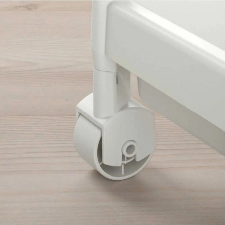 Πολυλειτουργικό ράφι Hermia Bayev 200BYR1116, Ρυθμιζόμενα ράφια, Τροχοί, Πλαστικό, Λευκό