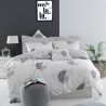 Σετ κλινοσκεπασμάτων Eponj Home 143EPJ4809, 65% βαμβάκι, 35% πολυεστέρας, 3 τεμάχια, Κουβέρτα 200x220 cm, 2 μαξιλαροθήκες 50x70 cm, Γκρι/λευκό
