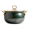 Κουζίνα Goldmann GM 8017-22G, 5l, 22x14 cm, Εμαγιέ, Επαγωγή, Γυάλινο καπάκι, Σμαραγδένιο πράσινο