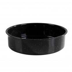 Oliver Voltz OV51222JR24 στρογγυλό ταψί ψησίματος, 24x6 cm, ατσάλι με εμαγιέ, επαγωγή, μαύρο