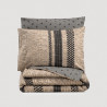 Σετ κλινοσκεπασμάτων Cotton Box 129CTN4282, 100% βαμβάκι, 4 τεμάχια, κάλυμμα 200x220 cm, σεντόνι 240x260 cm, μαξιλαροθήκη 50x70 cm, καφέ/γκρι