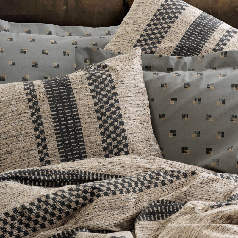Σετ κλινοσκεπασμάτων Cotton Box 129CTN4282, 100% βαμβάκι, 4 τεμάχια, κάλυμμα 200x220 cm, σεντόνι 240x260 cm, μαξιλαροθήκη 50x70 cm, καφέ/γκρι