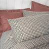 Σετ κλινοσκεπασμάτων Cotton Box 129CTN4849, 100% βαμβάκι, 4 τεμάχια, κάλυμμα 200x220 cm, σεντόνι 160x200+30 cm, κάλυμμα 50x70 cm, γκρι/κόκκινο