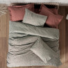 Σετ κλινοσκεπασμάτων Cotton Box 129CTN4849, 100% βαμβάκι, 4 τεμάχια, κάλυμμα 200x220 cm, σεντόνι 160x200+30 cm, κάλυμμα 50x70 cm, γκρι/κόκκινο