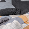 Σετ κλινοσκεπασμάτων Cotton Box 129CTN4490, 100% βαμβάκι, 4 τεμάχια, κάλυμμα 200x220 cm, σεντόνι 240x260 cm, κάλυμμα 50x70 cm, γκρι/πορτοκαλί