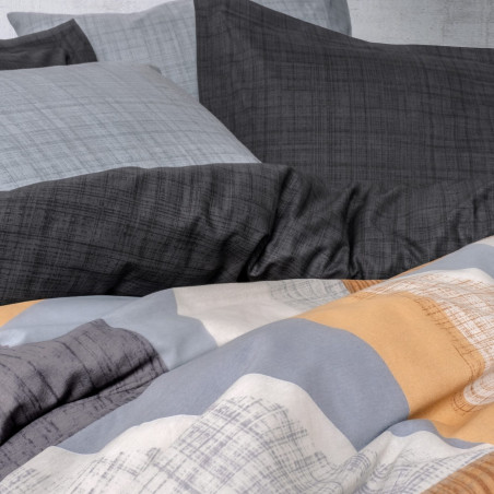 Σετ κλινοσκεπασμάτων Cotton Box 129CTN4643, 100% βαμβάκι, 3 τεμάχια, Κουβέρτα 160x220 cm, Σεντόνι 180x240 cm, Κάλυμμα 50x70 cm, Πολύχρωμο
